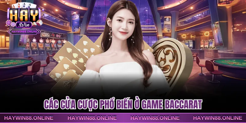 Các cửa cược phổ biến ở game Baccarat